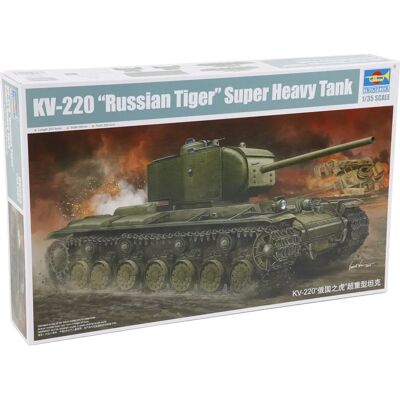 Trumpeter KV-220 Sovjet Zware Tank Modelbouw - 1:35 schaal Trumpeter KV-220 Sovjet Zware Tank Modelbouw - 1:35 schaal