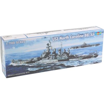 Trumpeter USS North Carolina BB-55 Skeppsmodell Kit - 1:700 skala Trumpeter USS North Carolina BB-55 Skeppsmodell Kit - 1:700 skala