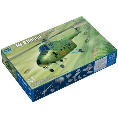 Trumpeter Mi-4 Hound Helicopter Model Kit - 1:48 Scale Trumpeter Mi-4 Hound Helicopter Model Kit - 1:48 Scale