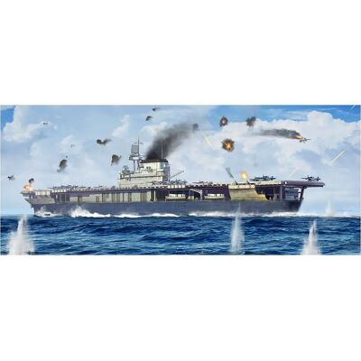 Kit de modèle USS Yorktown CV-5 de Trumpeter - Échelle 1:700 - Publicité Kit de modèle USS Yorktown CV-5 de Trumpeter - Échelle 1:700 - Publicité