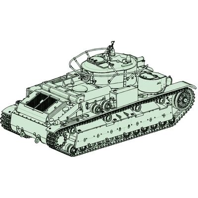 Trumpeter Szovjet T-28 Közepes Tank Szett - Katonai Modell 1:72 Trumpeter Szovjet T-28 Közepes Tank Szett - Katonai Modell 1:72