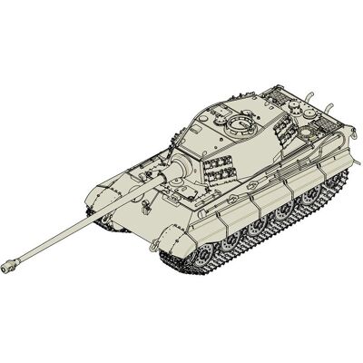 Kit de modèle King Tiger Allemand Henschel - Militaire de Trumpeter - Publicité Kit de modèle King Tiger Allemand Henschel - Militaire de Trumpeter - Publicité