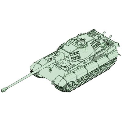 Trumpeter Német King Tiger 1/72 Modellkészlet Trumpeter Német King Tiger 1/72 Modellkészlet