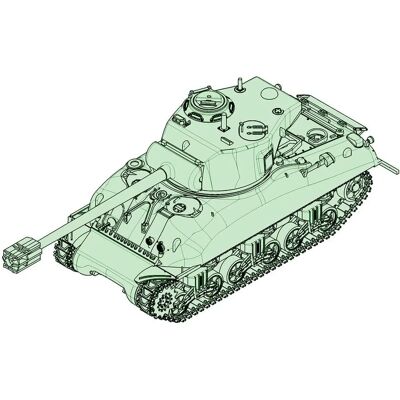 Kit Modelo M4 1/72 Militar de Trumpeter - Escala 1:72 Kit Modelo M4 1/72 Militar de Trumpeter - Escala 1:72