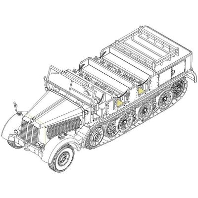 Kit Modello Sd.Kfz.8 Trattore Pesante 12t 1:72 - Trumpeter Kit Modello Sd.Kfz.8 Trattore Pesante 12t 1:72 - Trumpeter