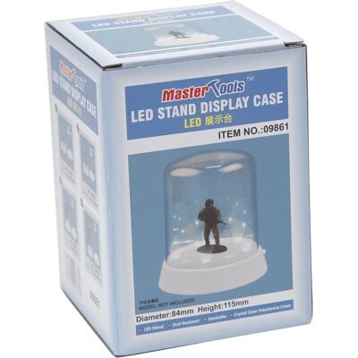 Trumpeter 84x115mm Rundtop-Vitrine - Mit optionaler LED-Basis Trumpeter 84x115mm Rundtop-Vitrine - Mit optionaler LED-Basis