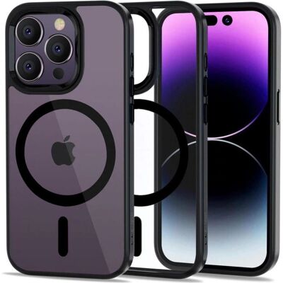 Tech-Protect Magmat Cover til iPhone 14 Pro - MagSafe Gennemsigtig Sort Tech-Protect Magmat Cover til iPhone 14 Pro - MagSafe Gennemsigtig Sort