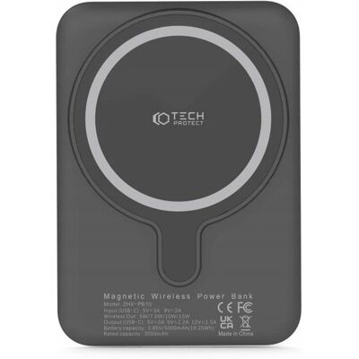 Tech-Protect Powerbank PB10 LifeMag - 5000mAh, MagSafe, 15W Powerbank Tech-Protect Powerbank PB10 LifeMag - 5000mAh, MagSafe, 15W Powerbank