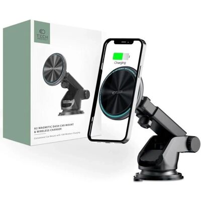 Tech-Protect A2 Magnetische Wireless-Ladestation Halterung - Schwarz Tech-Protect A2 Magnetische Wireless-Ladestation Halterung - Schwarz