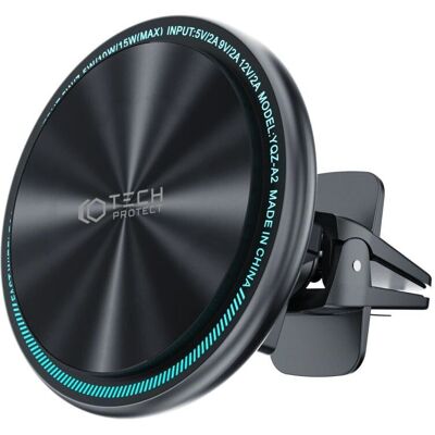 Soporte Magnético A2 de Tech-Protect - Carga inalámbrica 15W - Ventilación - Negro Soporte Magnético A2 de Tech-Protect - Carga inalámbrica 15W - Ventilación - Negro