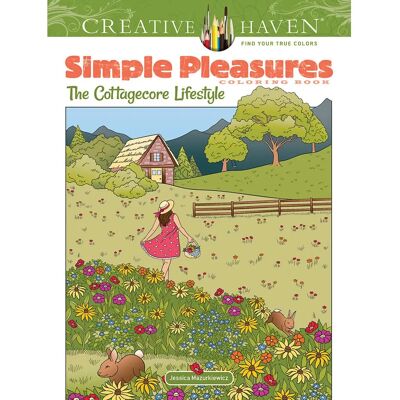 Dover Publications Livre de Coloring Plaisirs Simples - Style de Vie Cottagecore - Publicité Dover Publications Livre de Coloring Plaisirs Simples - Style de Vie Cottagecore - Publicité