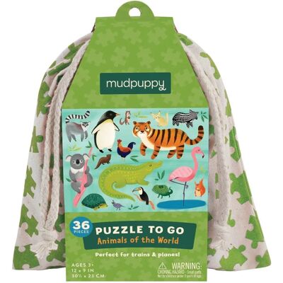 Dětské zvířecí puzzle Mudpuppy 4598 - 36 dílků na cestování Dětské zvířecí puzzle Mudpuppy 4598 - 36 dílků na cestování