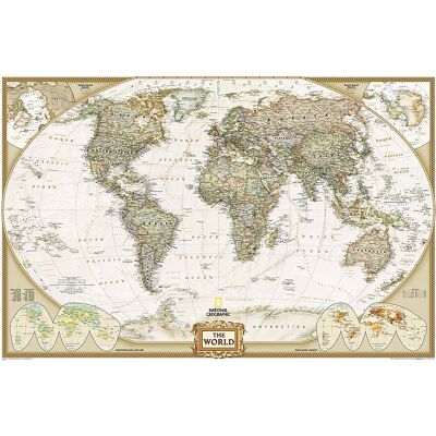 Mapa Geográfica de National Geographic - Estilo Antiguo - 116,5x77,5cm Mapa Geográfica de National Geographic - Estilo Antiguo - 116,5x77,5cm