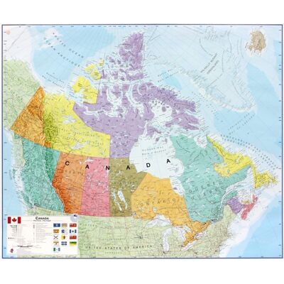 Lovell Johns Canada Laminated Geographical Map Lovell Johns Canada Laminated Geographical Map