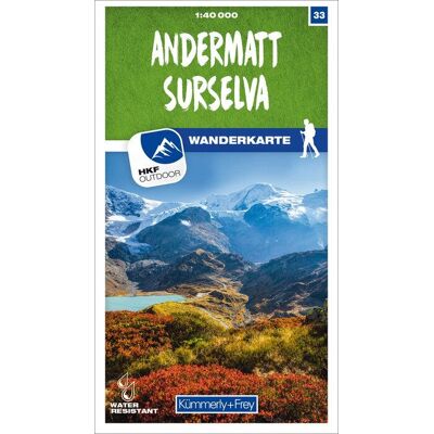 Kümmerly+Frey Karte - Andermatt Surselva - Wanderwege - 1:40.000 Kümmerly+Frey Karte - Andermatt Surselva - Wanderwege - 1:40.000