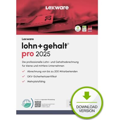 Lexware Lohn+Gehalt Pro 2025 - Lohnabrechnungssoftware Lexware Lohn+Gehalt Pro 2025 - Lohnabrechnungssoftware