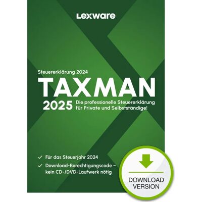 Lexware TAXMAN 2025 - Steuer-Software - Für 1 Gerät, 5 Erklärungen Lexware TAXMAN 2025 - Steuer-Software - Für 1 Gerät, 5 Erklärungen