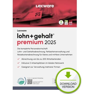 Lexware Lohn+Gehalt Premium 2025 - Lohnsoftware Lexware Lohn+Gehalt Premium 2025 - Lohnsoftware