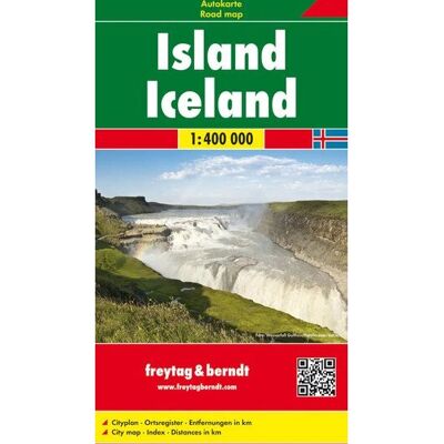 Carte de l'Islande Freytag & Berndt - Plan ville et routes - Publicité Carte de l'Islande Freytag & Berndt - Plan ville et routes - Publicité