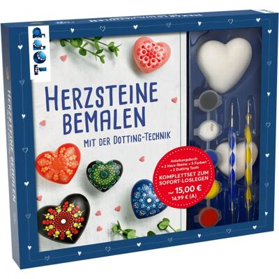 TOPP Verlag 29047 - Kreativ-Set Herz-Steine bemalen mit Dotting-Technik TOPP Verlag 29047 - Kreativ-Set Herz-Steine bemalen mit Dotting-Technik